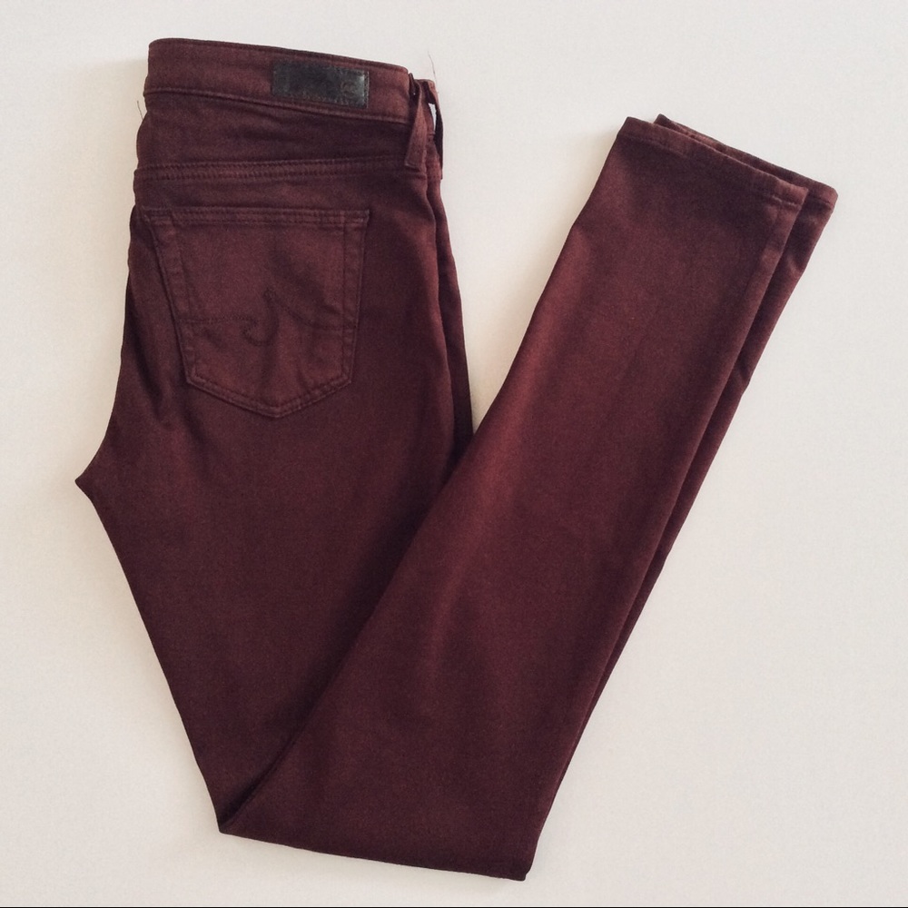 👖AG Maroon The Legging Skinny Ankle 25R